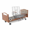 Медицинская кровать для лежачих больных электрическая MED-MOS DB-2B с поворотным креслом в правую сторону (коричневый)